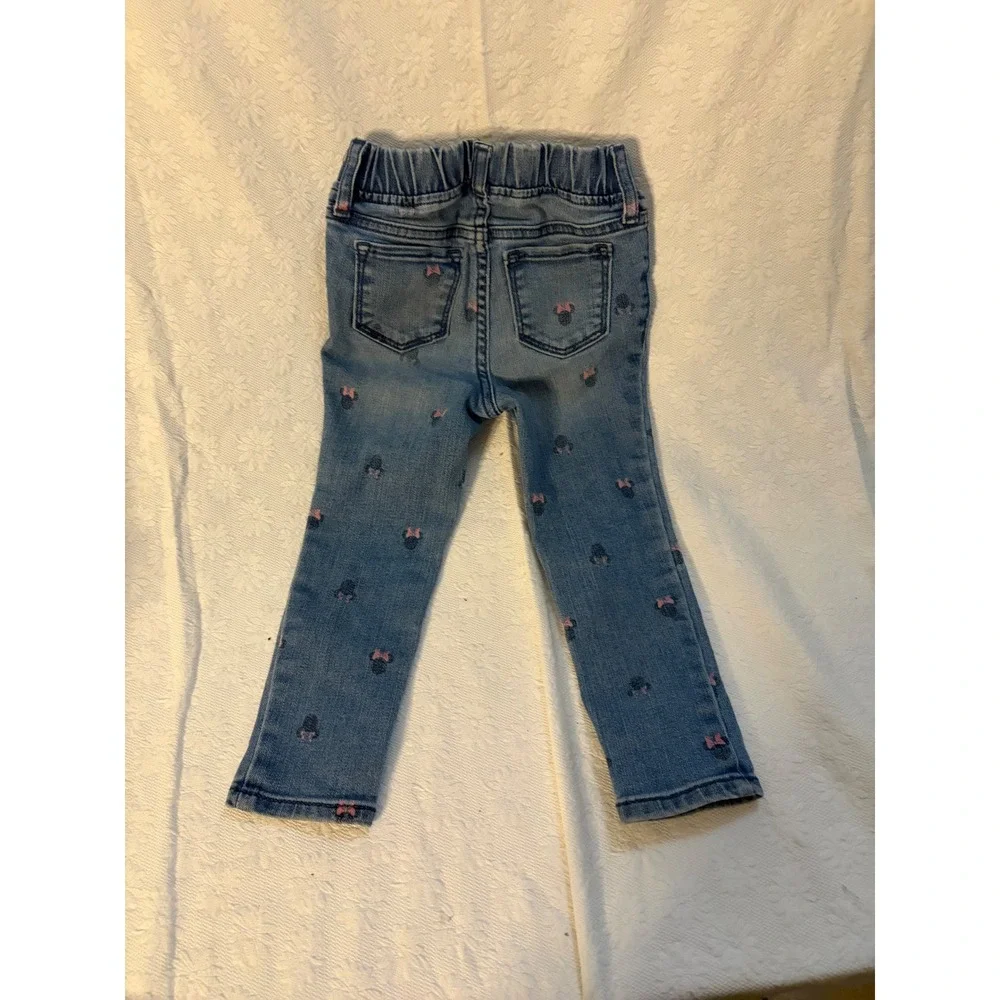 Baby Gap Vintage Disney Minnie Mouse Toddler Girls High Stretch Denim jegging 3T